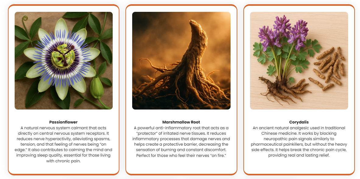 Passionflower, Marshmallow Root and Corydalis ingredients